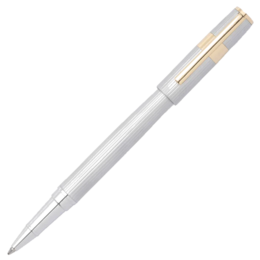 BOSS Gear Pinstripe Rollerball Pen Silver & Gold - Image 3
