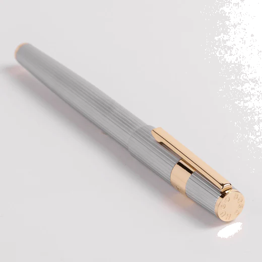 BOSS Gear Pinstripe Rollerball Pen Silver & Gold - Image 5