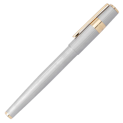 BOSS Gear Pinstripe Rollerball Pen Silver & Gold - Image 6