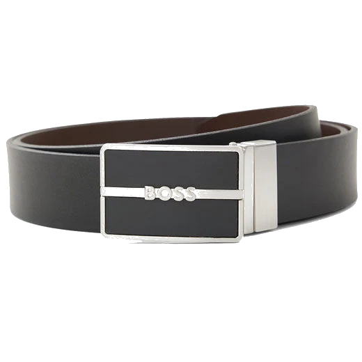 BOSS Glor Reversible Belt with Interchangeable Plaque & Pin Buckles