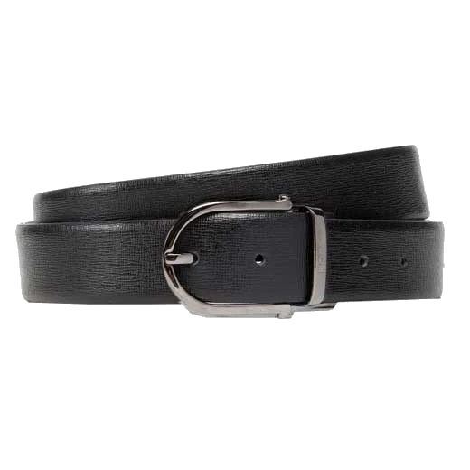 BOSS Gontis Reversible Black/Brown Belt with Interchangeable Pin Buckles - Image 2