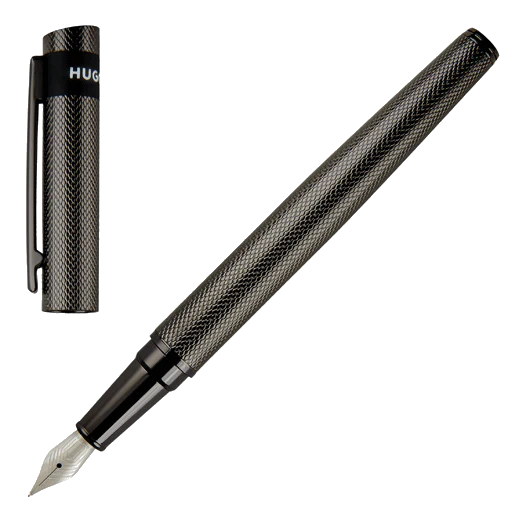 BOSS Gunmetal Loop Diamond Fountain Pen