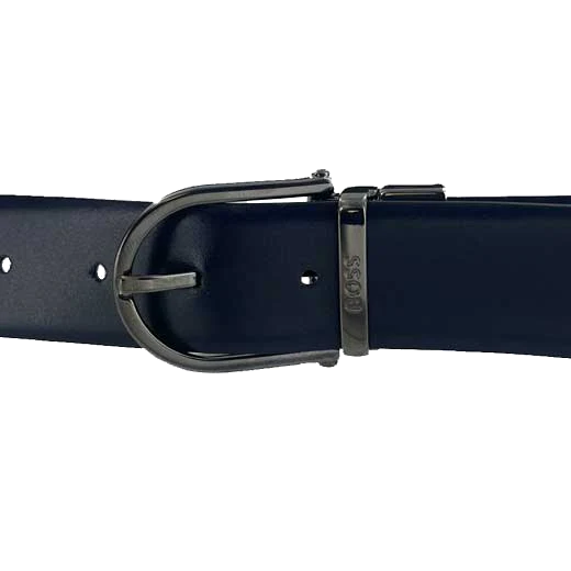 BOSS Gunmetal Pin Buckle Reversible Leather Otis Belt - Image 3