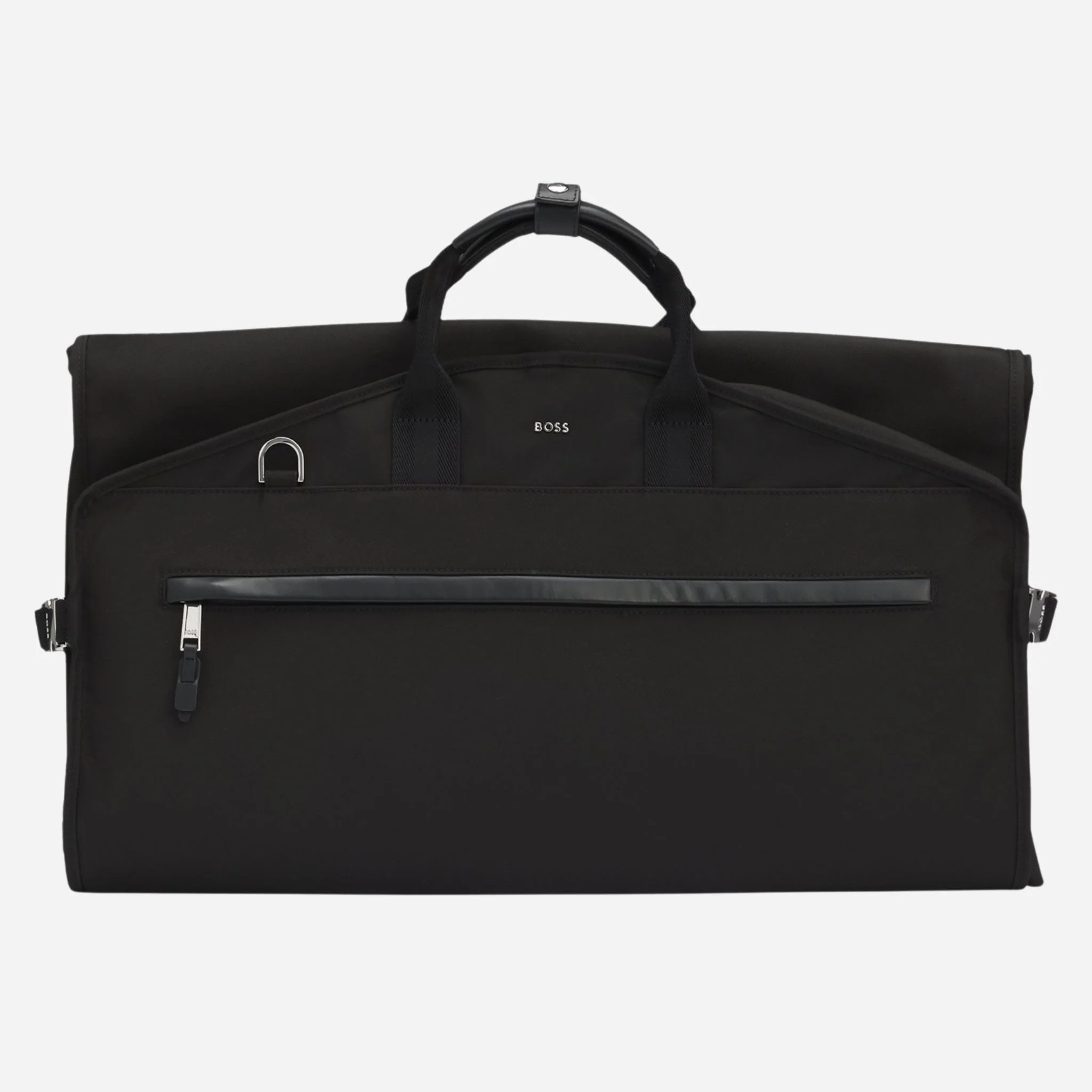 BOSS Highway Black Garment Bag with Leather Trims