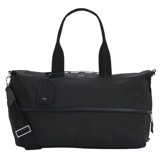 BOSS Expandable Highway Black Holdall in Recycled Polyester