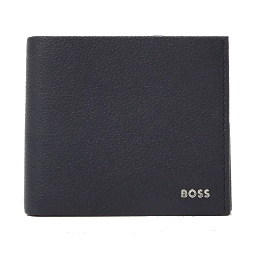 BOSS Highway Navy Grained Leather 8CC Wallet