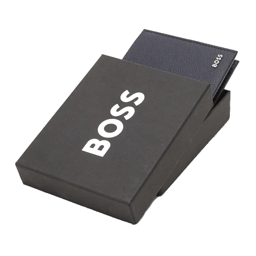 BOSS Highway Navy Grained Leather 8CC Wallet - Image 4
