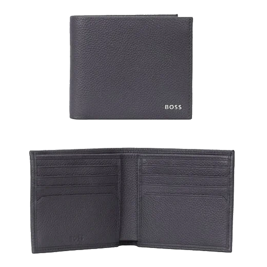 BOSS Highway Navy Grained Leather 8CC Wallet - Image 5