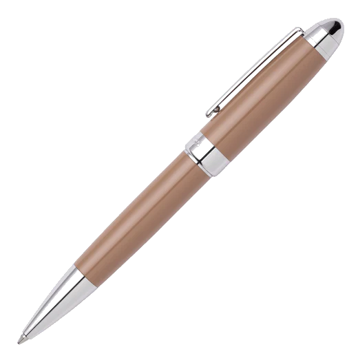 BOSS Icon Chrome Ballpoint Pen in Camel - Image 2
