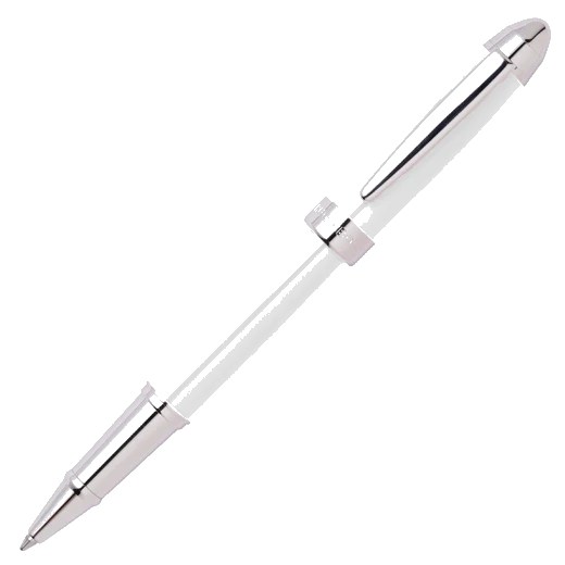 BOSS Icon Chrome Rollerball Pen in White - Image 2