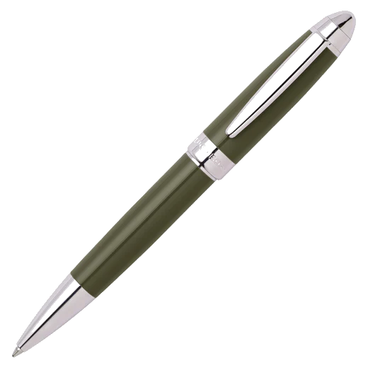 BOSS Icon Khaki and Chrome Ballpoint Pen
