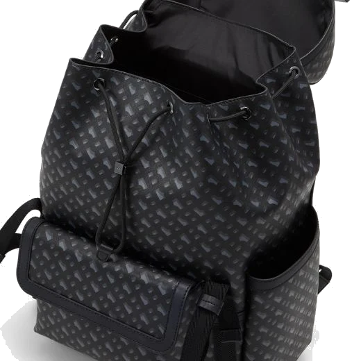 BOSS Icon Monogram Print Faux Leather Backpack - Image 2