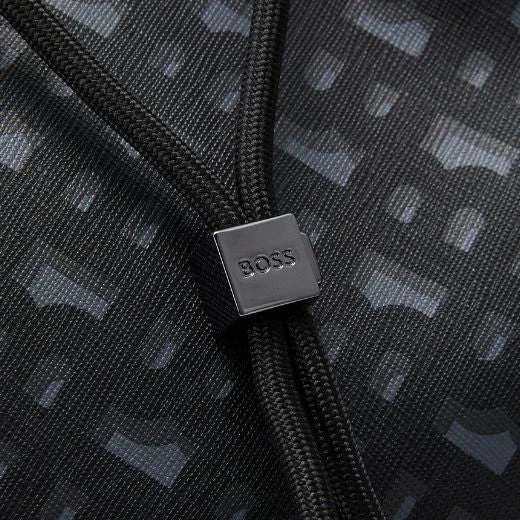 BOSS Icon Monogram Print Faux Leather Backpack - Image 4