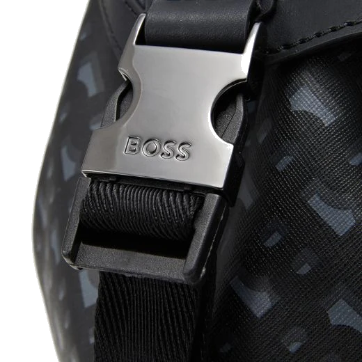 BOSS Icon Monogram Print Faux Leather Backpack - Image 5