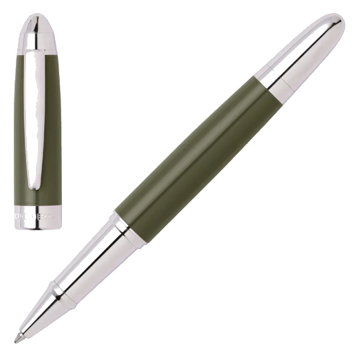 BOSS Icon Rollerball Pen Khaki & Chrome