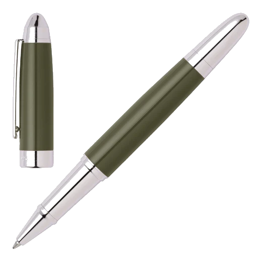 BOSS Icon Rollerball Pen Khaki & Chrome - Image 2