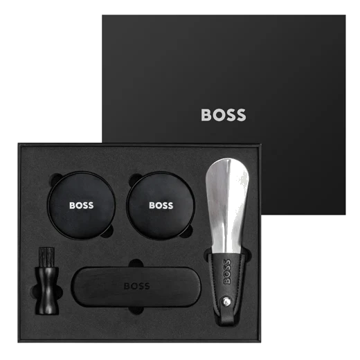 BOSS Iconic Black Shoe Care Kit