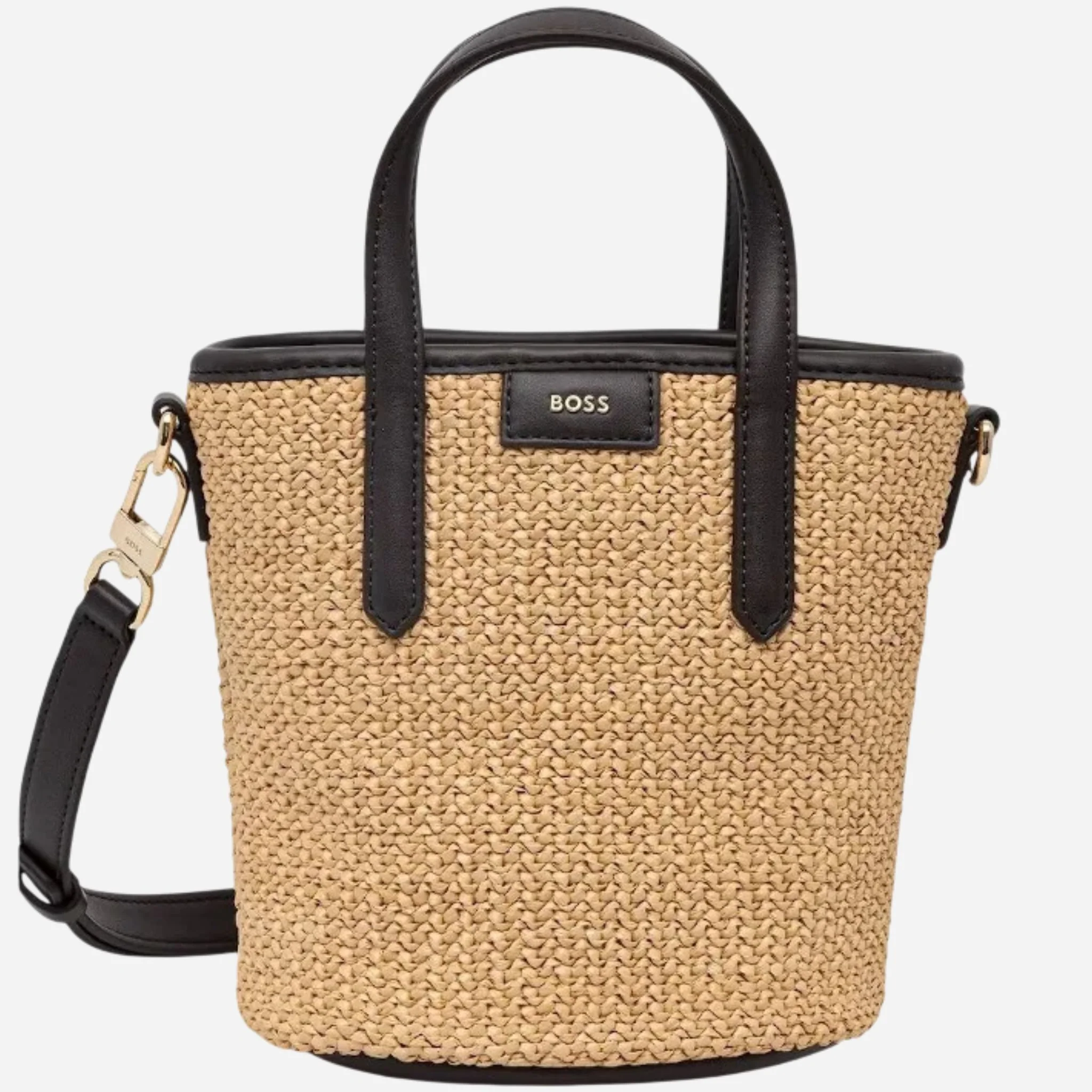 BOSS Jala Woven Cross Body Bag with Metal Logo