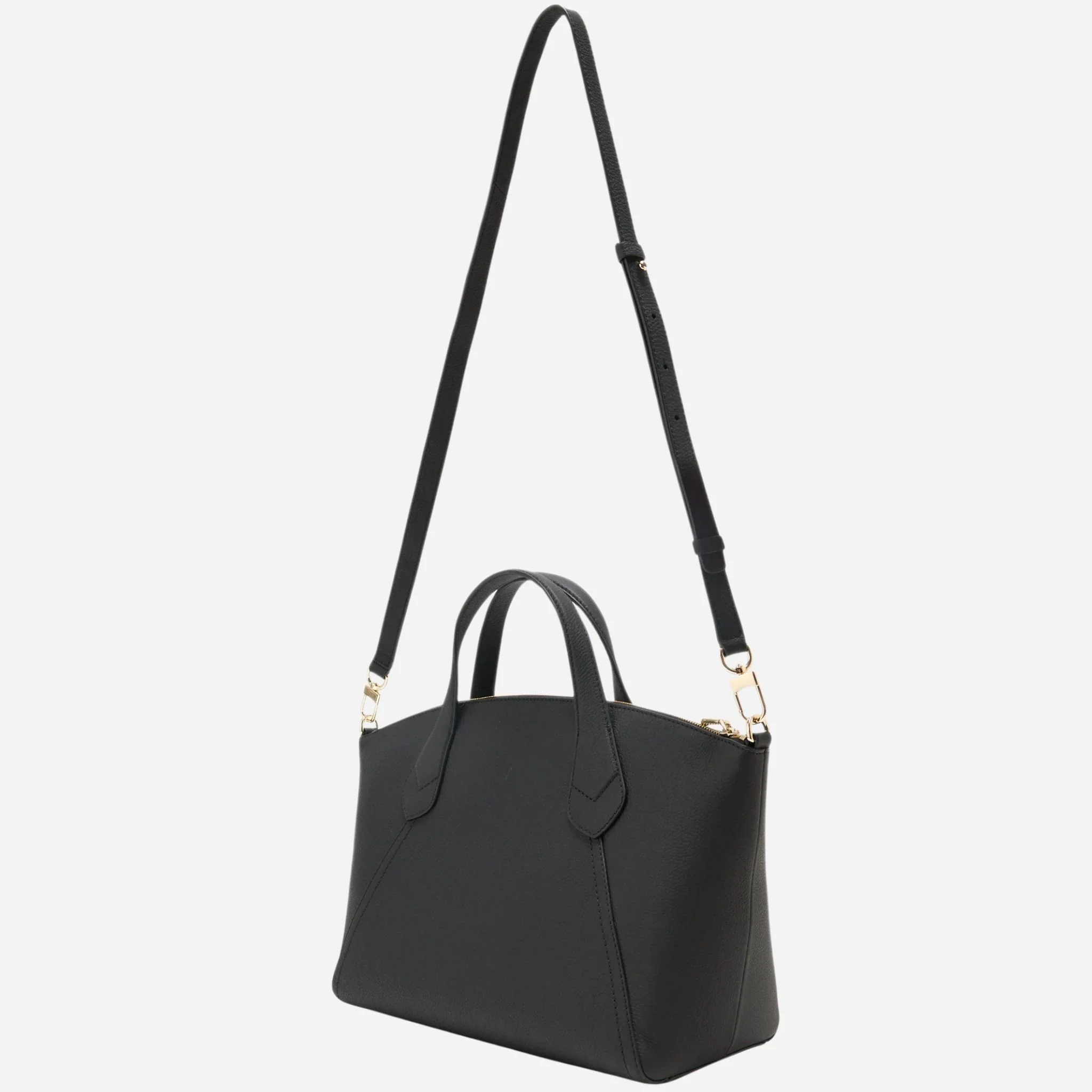 BOSS Lenah Black Zip Tote Bag with Metal Logo - Image 2