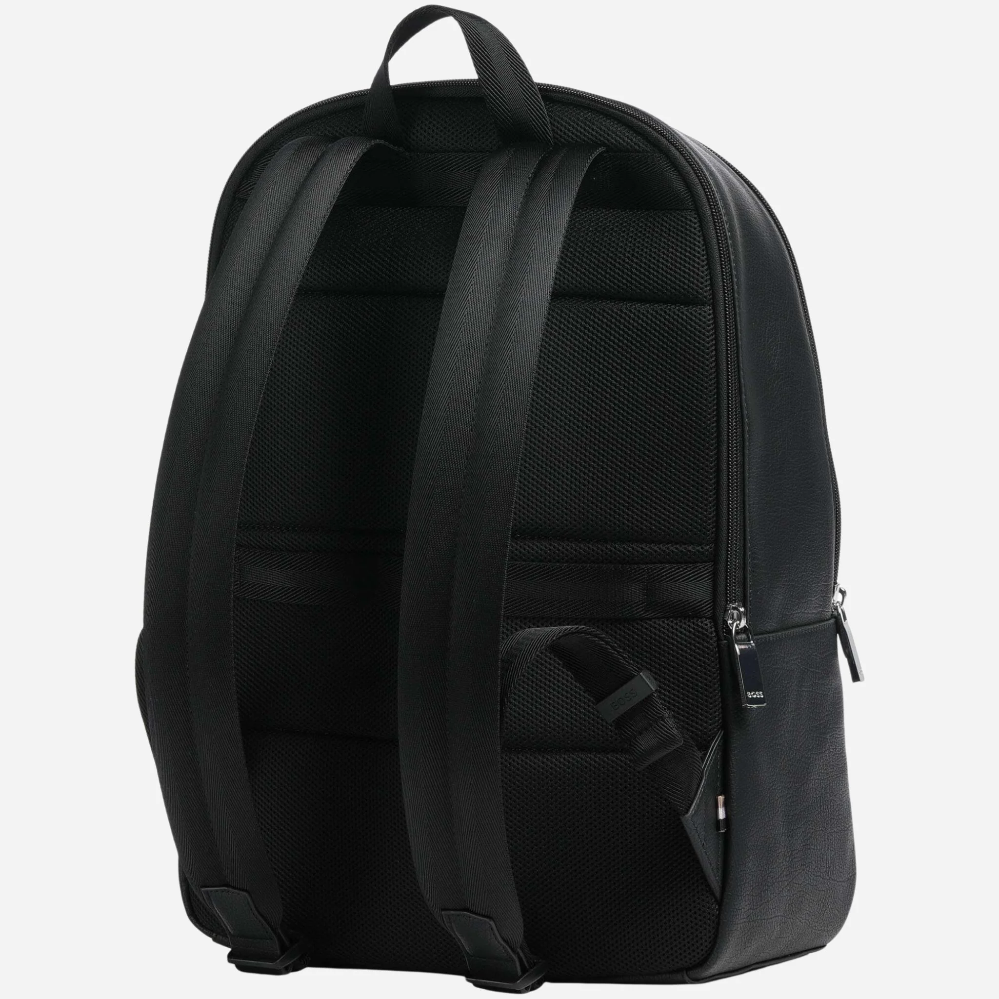 BOSS Lewys Black Backpack with Metal Logo and Signature Three Stripes - Image 2