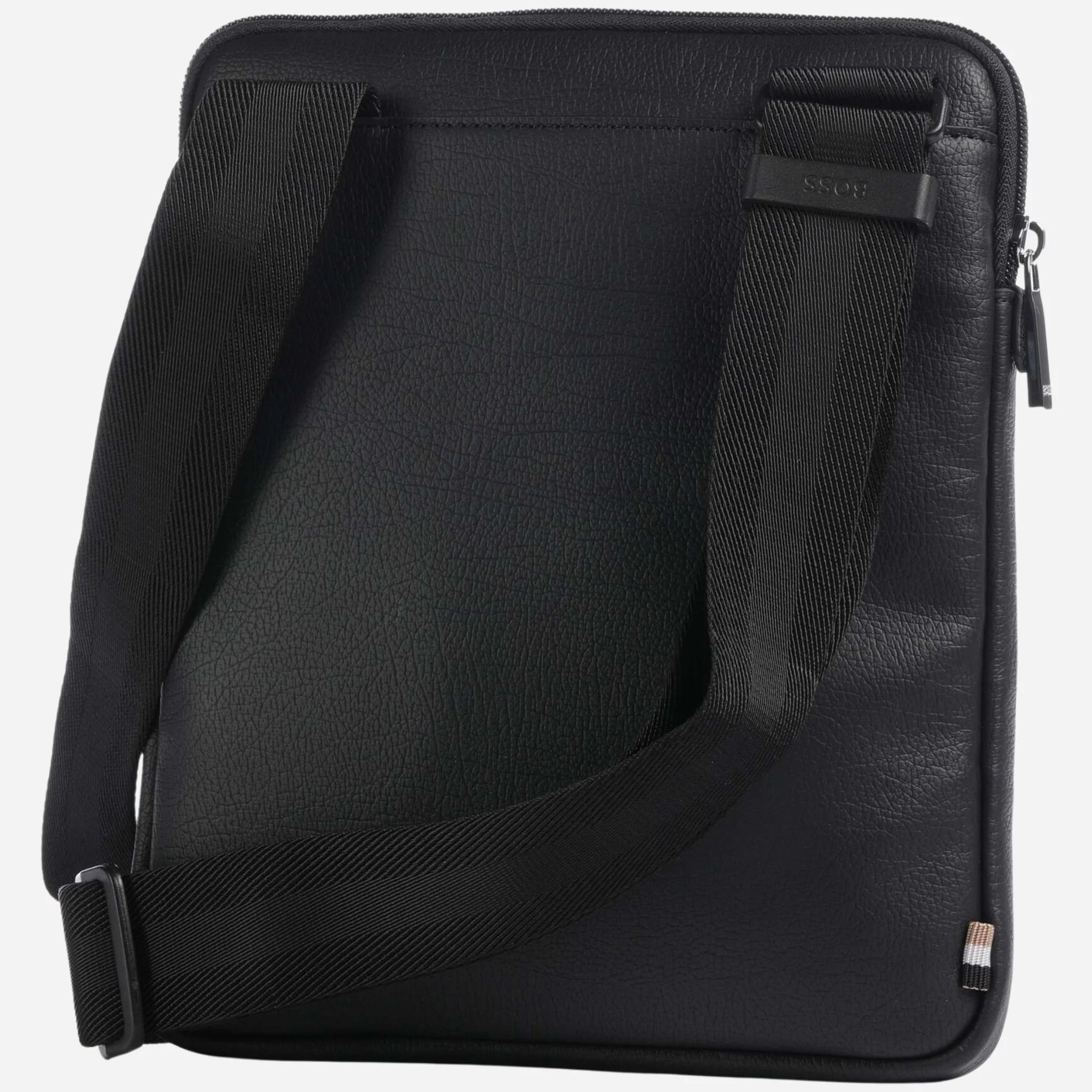 BOSS Lewys Black Envelope Bag with Metal Logo and Signature Three Stripes - Image 2