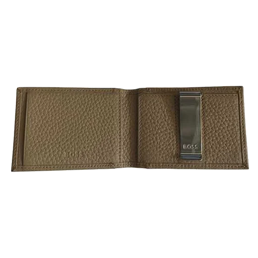 BOSS Light Brown Soft Grain Crosstown Billfold Card Holder - Image 3