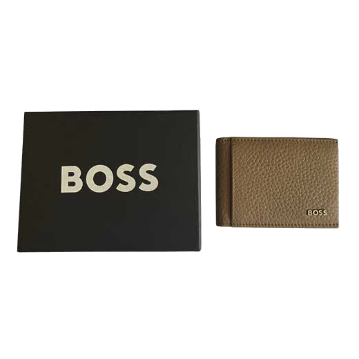 BOSS Light Brown Soft Grain Crosstown Billfold Card Holder - Image 4