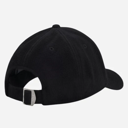 BOSS Men’s Zed Black Wool Blend Cap with Twill Lining - Image 3