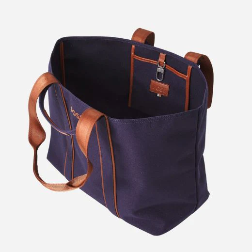 BOSS Navy Blue and Copper Palmah Tote with Logo Straps - Image 3