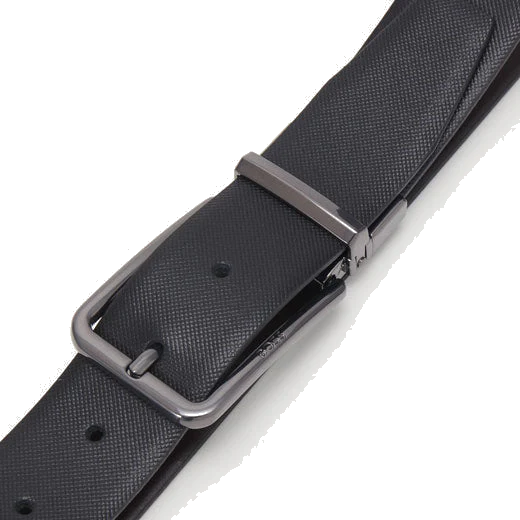 BOSS Ocalis Gunmetal Pin Buckle Reversible Leather Belt - Image 4