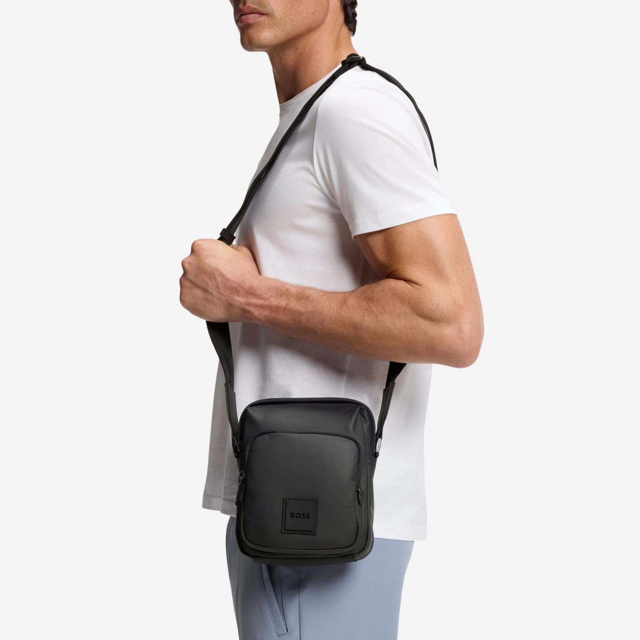 BOSS Oryo NS Black Reporter Bag with Logo Patch - Image 6