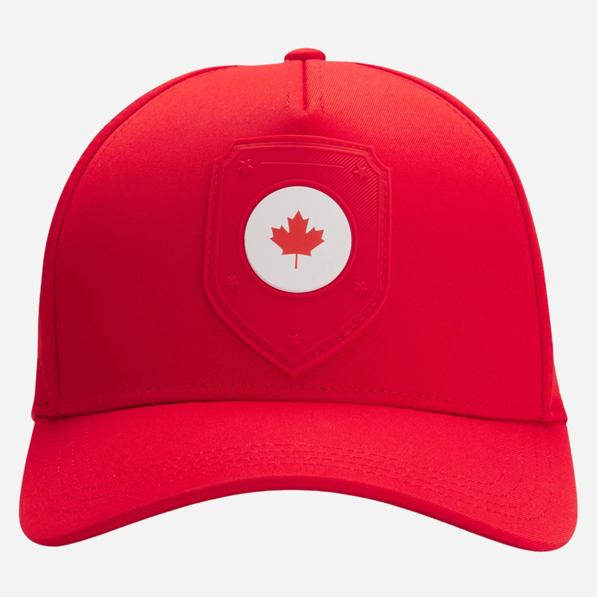 BOSS Poulin-BC D'LUX-Flag Red Polyester Twill Cap with Canada Flag Badge - Image 2