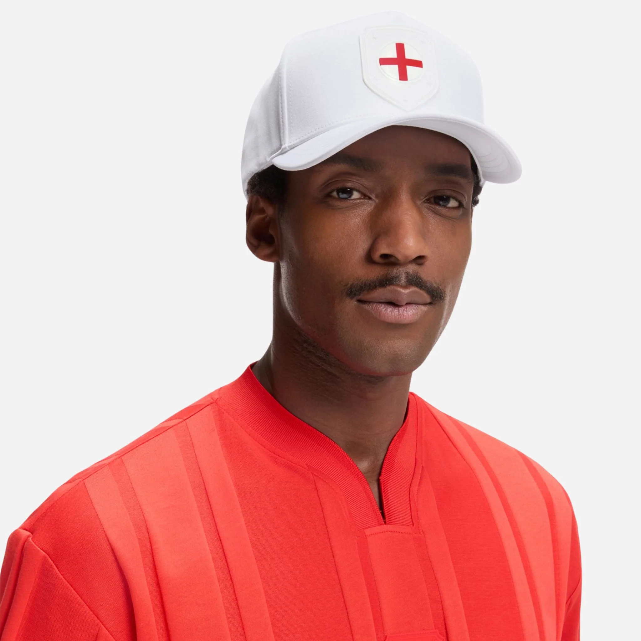 BOSS Poulin-BC D'LUX-Flag White Polyester Twill Cap with England Flag Badge - Image 4