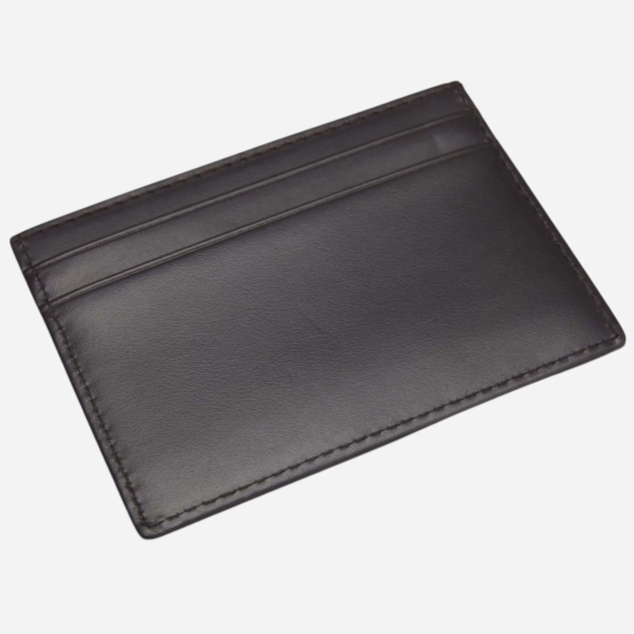 BOSS Randy 4CC Dark Brown Cardholder with Embossed Silver Logo - Image 2