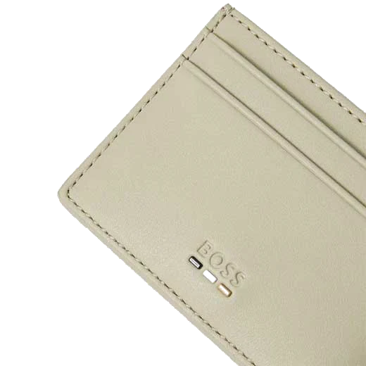 BOSS Ray Beige Faux Leather 4CC Card Holder - Image 4