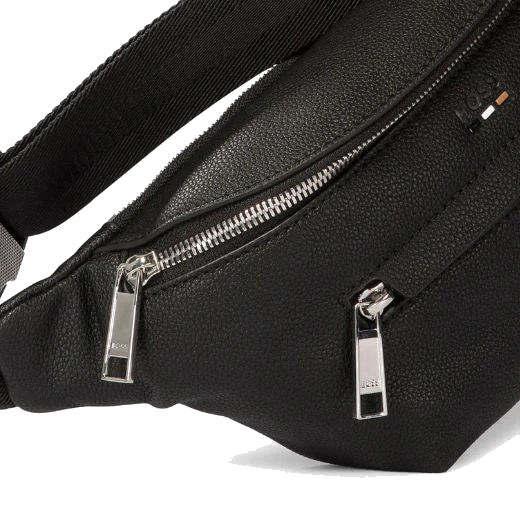 BOSS Ray Black Faux Leather Belt Bag - Image 4