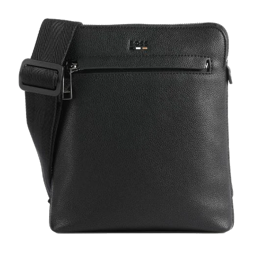 BOSS Ray Black Faux Leather Envelope Bag