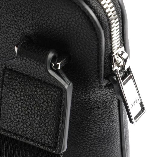 BOSS Ray Black Faux Leather Envelope Bag - Image 3