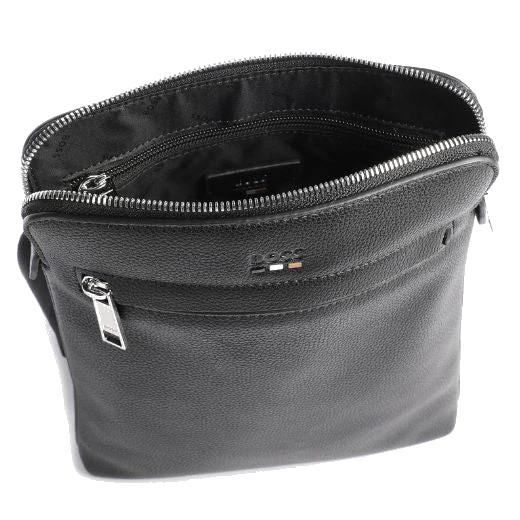 BOSS Ray Black Faux Leather Envelope Bag - Image 4