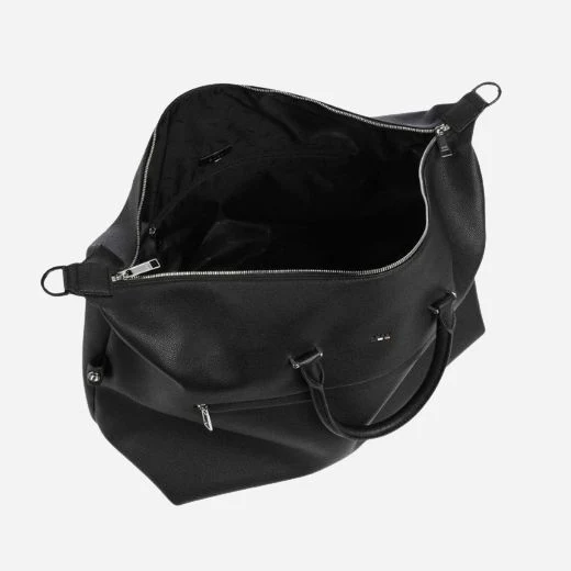 BOSS Ray Black Faux Leather Soft Holdall - Image 4