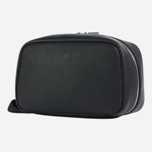 BOSS Ray Black Faux Leather Travel Wash Bag - Image 2