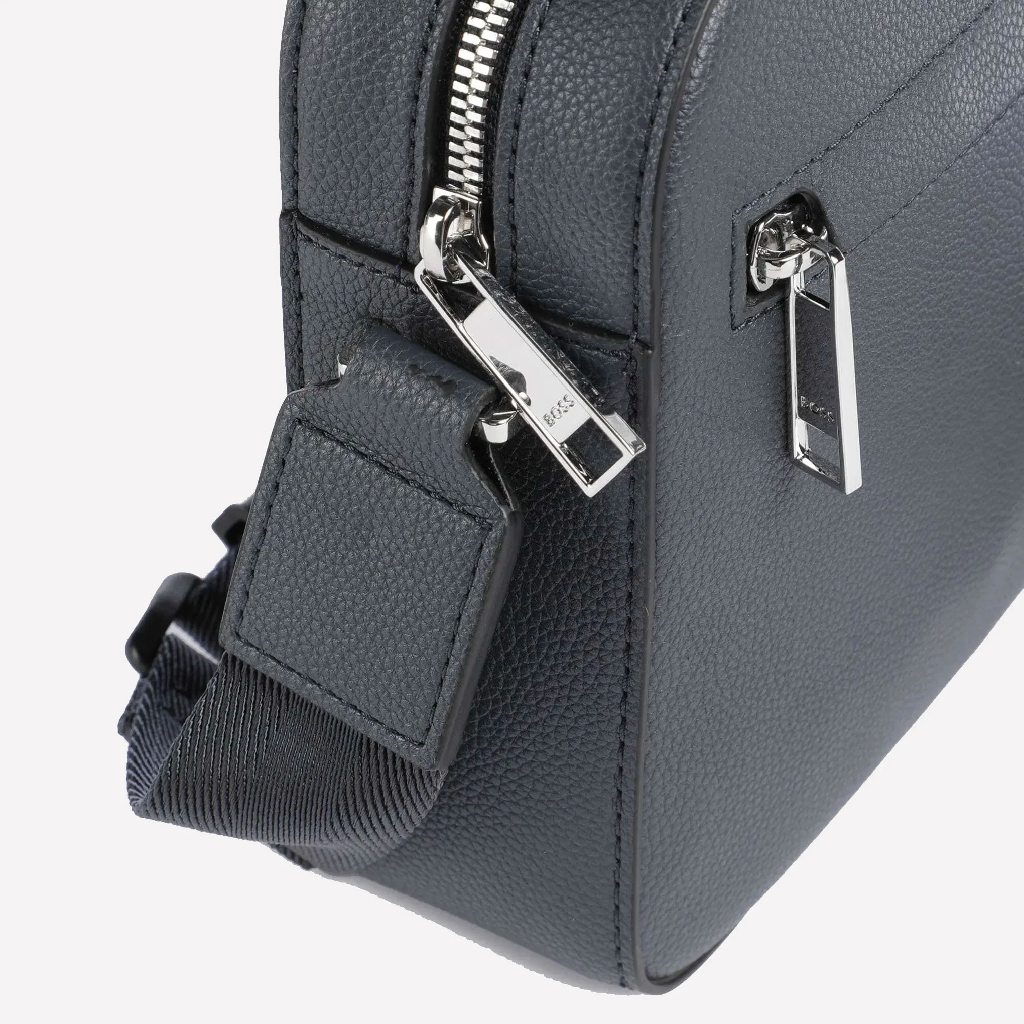 BOSS Ray Faux Grained Leather Navy Blue Cross Body Bag - Image 3