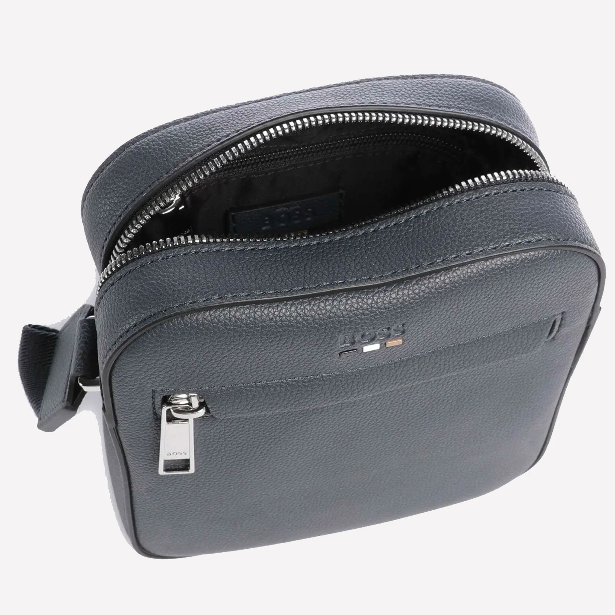 BOSS Ray Faux Grained Leather Navy Blue Cross Body Bag - Image 4