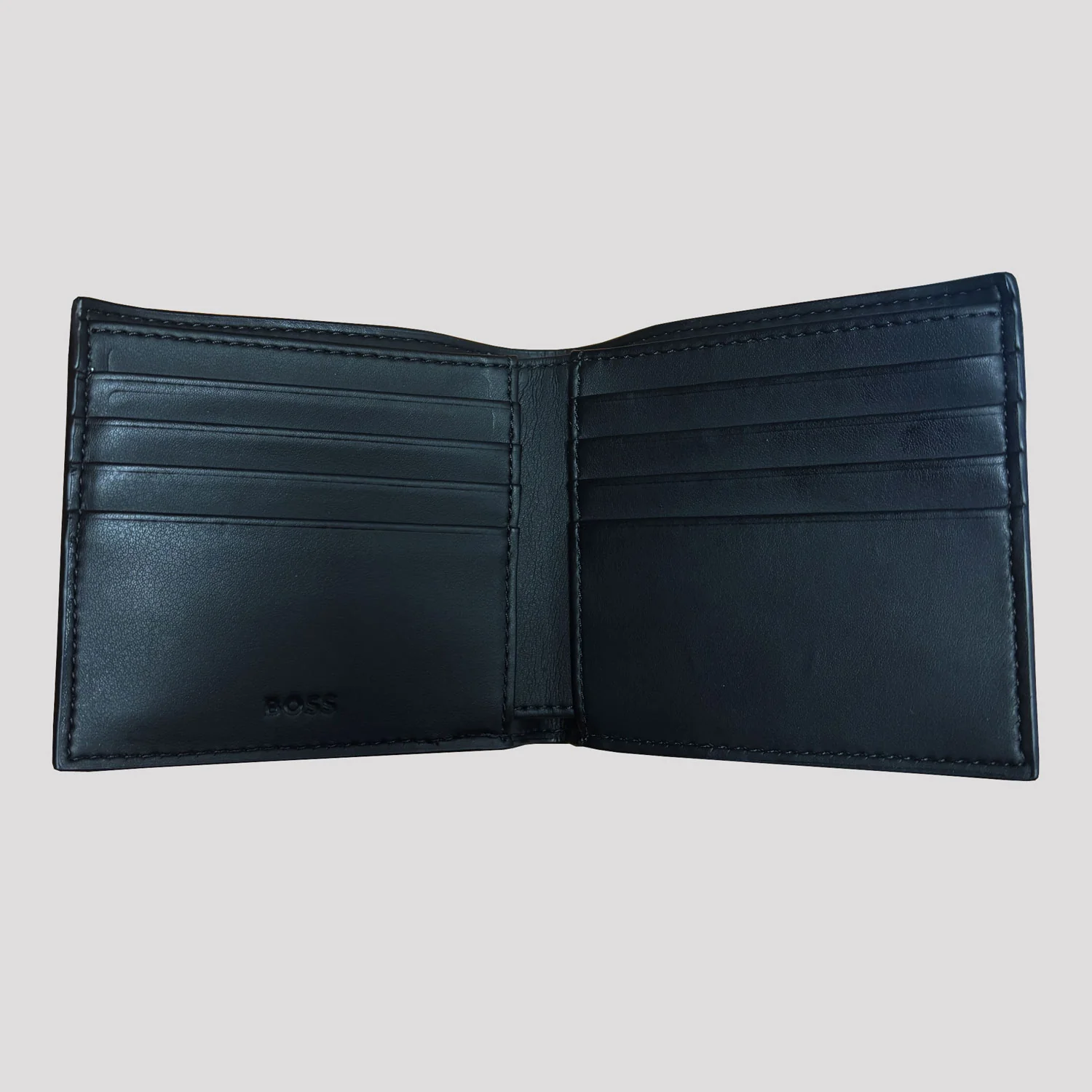 BOSS Ray MS 8CC Black Bifold Wallet with Three Stripe Detailing - Image 2