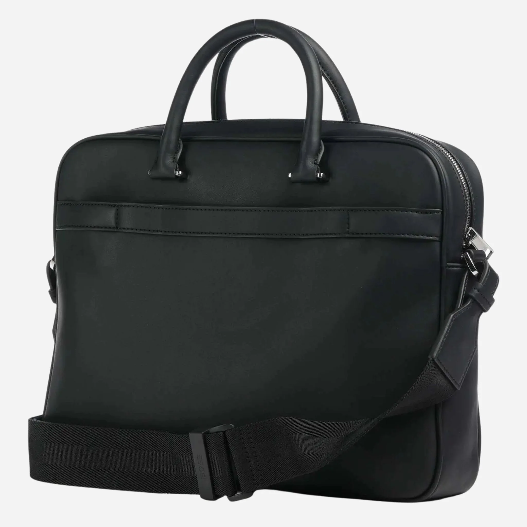 BOSS Ray MS Black Faux Leather Document Case with Pattern Detail - Image 2