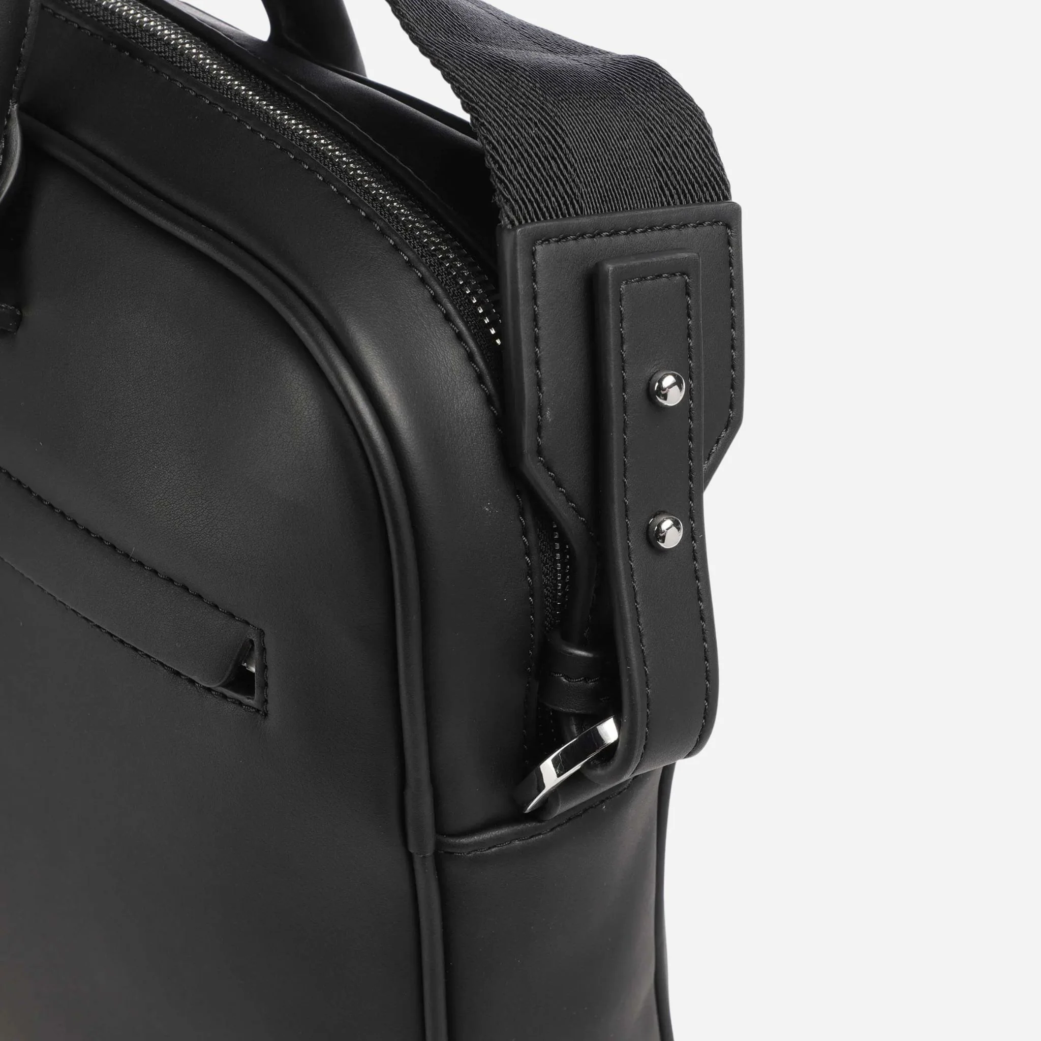 BOSS Ray MS Black Faux Leather Document Case with Pattern Detail - Image 3