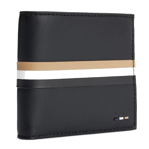 BOSS Ray Signature Stripe Faux Leather 8CC Wallet - Image 3