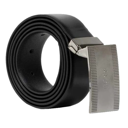 BOSS Reversible Black Leather Giffly Pin & Plaque Buckle Set - Image 2
