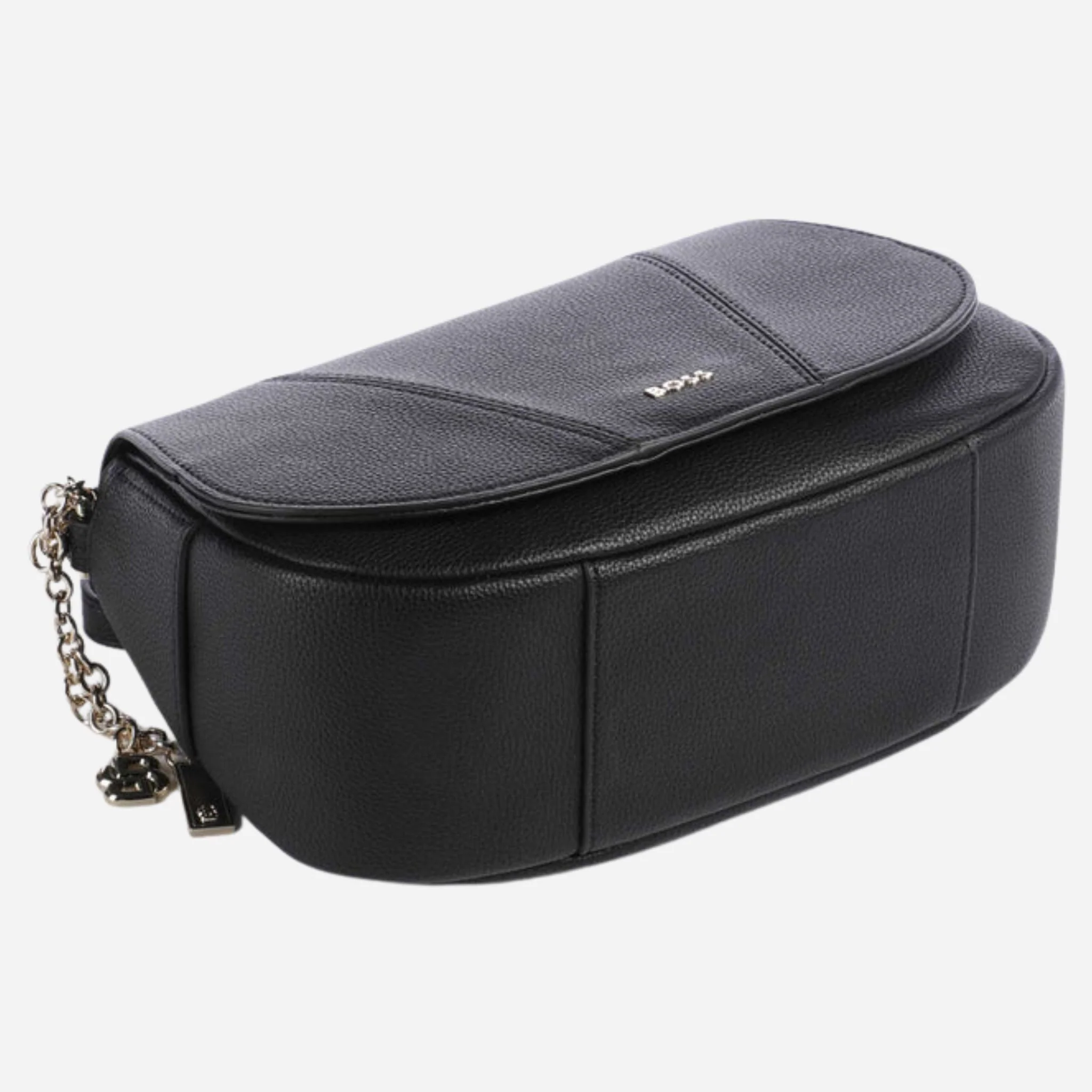 BOSS Salley Black Saddle Bag with Metal Logo - Image 6