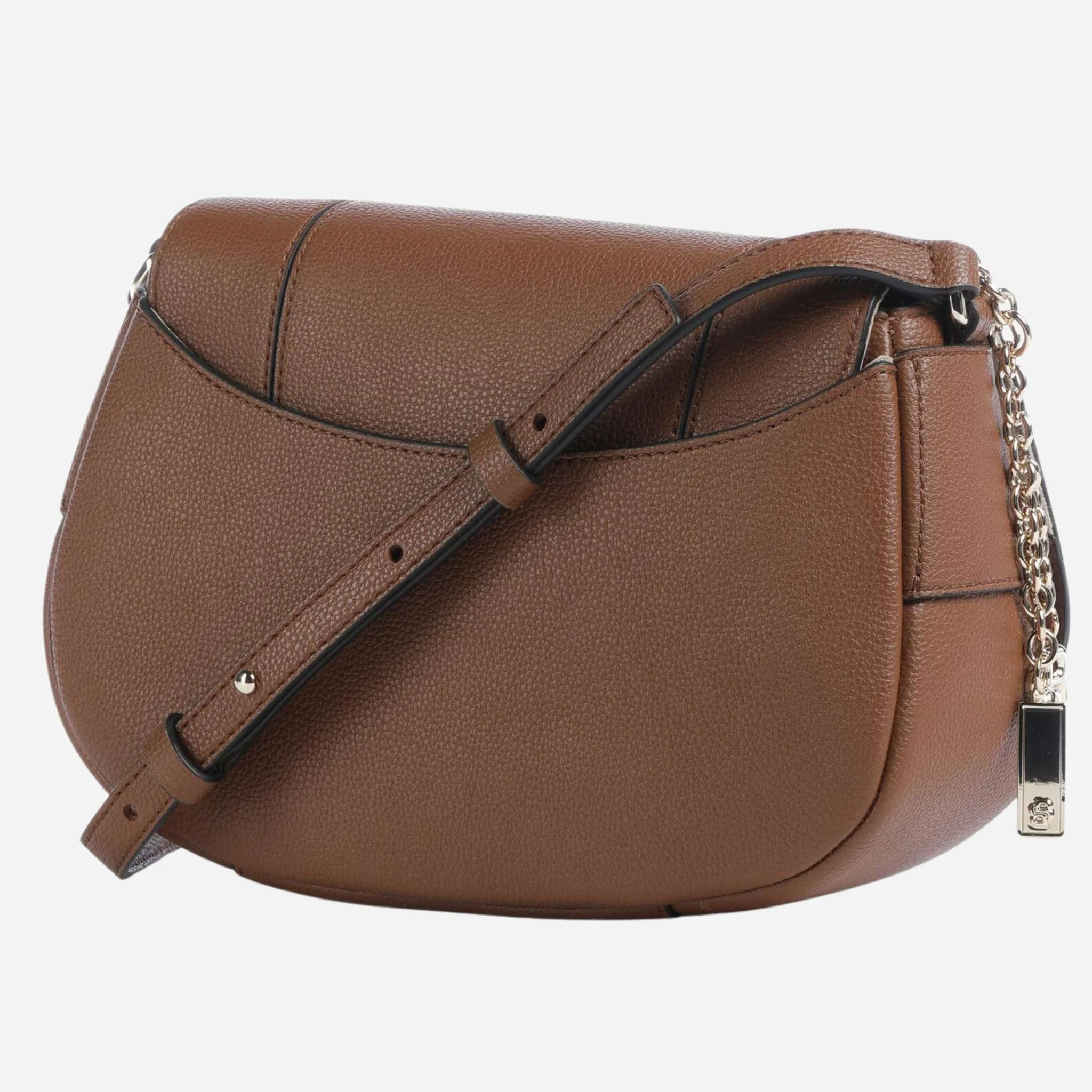 BOSS Salley Brown Saddle Bag with Metal Logo - Image 2